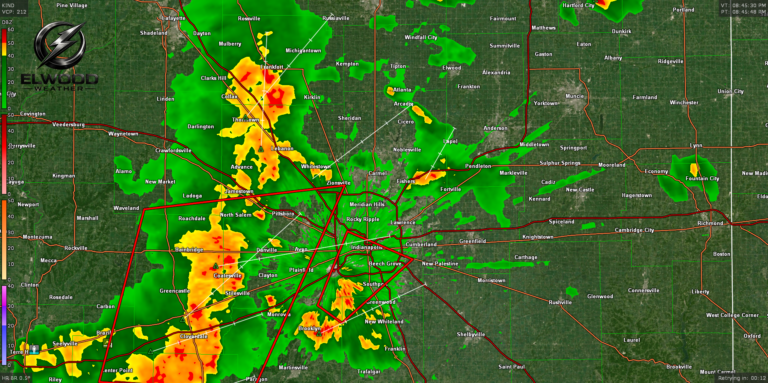 Strong T-storm building across IN