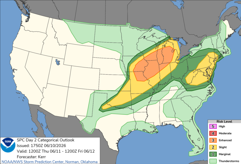 Thursday outlook looks active